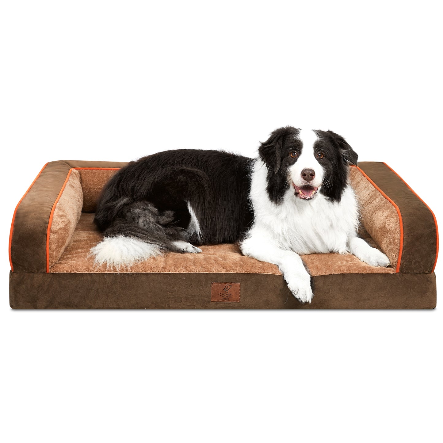 Yiruka Dog Bed, Dog Beds for Large Dogs, Washable Dog Bed with Removale Bolsters, High Bolster Dog Bed with Nonslip Bottom